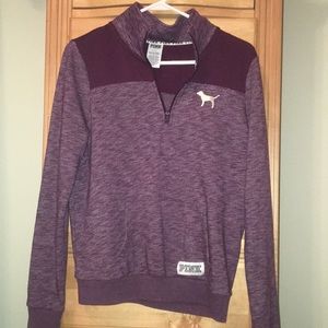 PINK maroon quarter zip